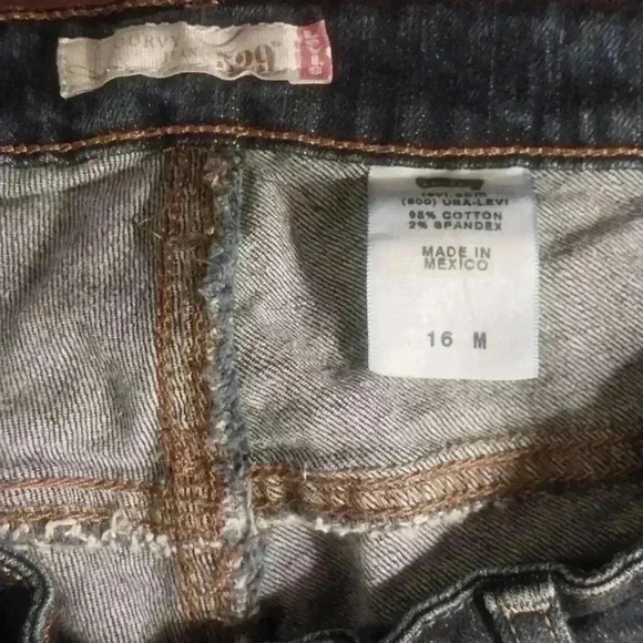 Levi's 529 Curvy Bootcut Jeans Size 16 - Picture 8 of 9